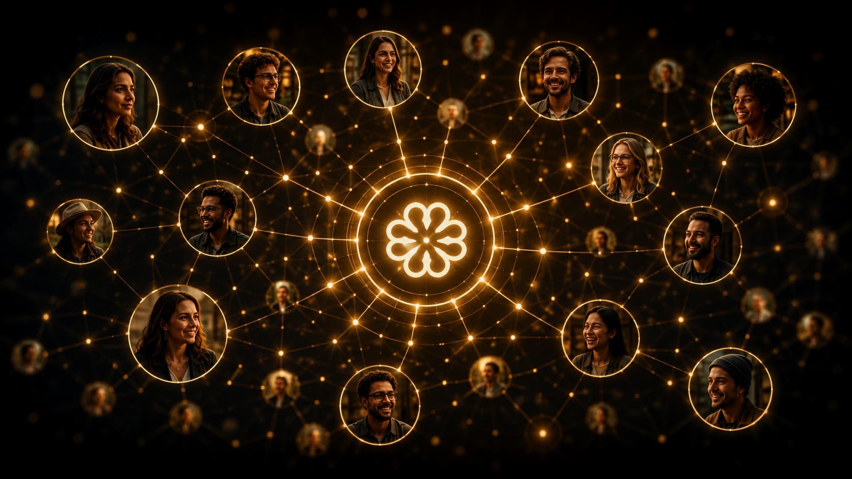 A living network connecting people through shared interests