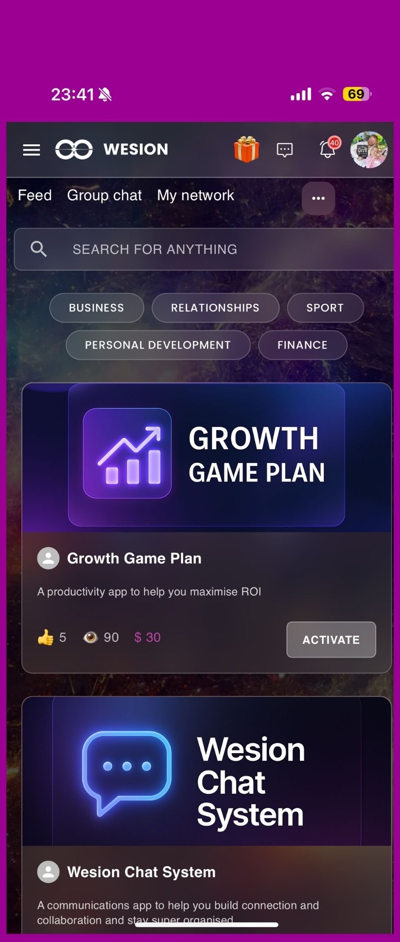 Build Your OWN Sovereign Ecosystem mobile interface